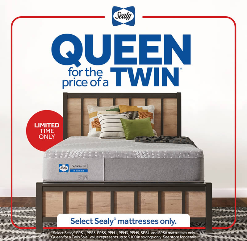 Sealy Queen for a Twin Sale